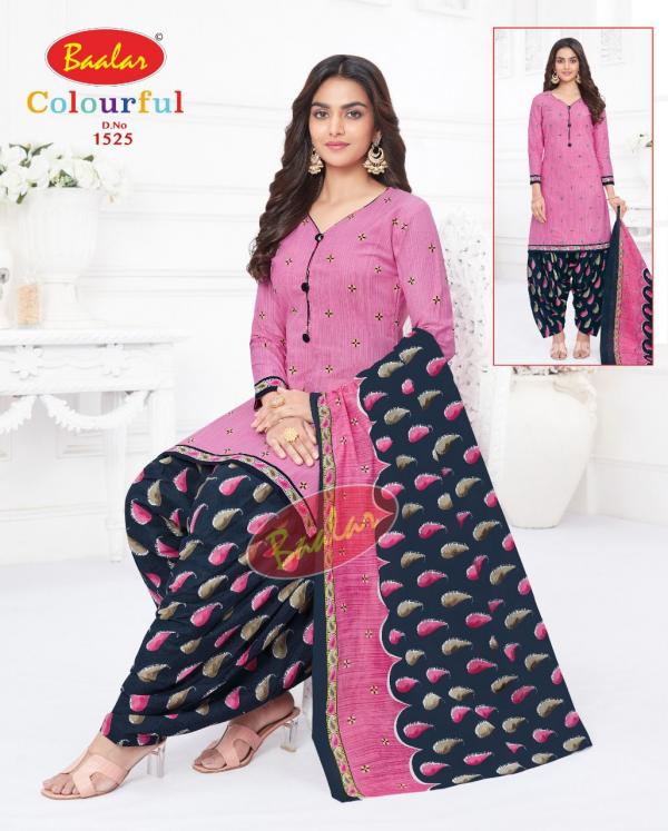 Baalar Colourful Vol-15 Cotton Designer Patiyala Dress Material 